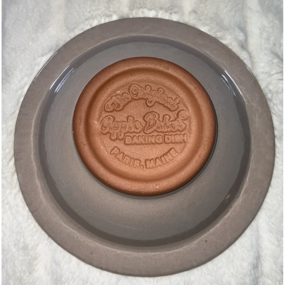 The Original Apple Baker Baking Dish Bowl Christian Ridge‎ Pottery Blue